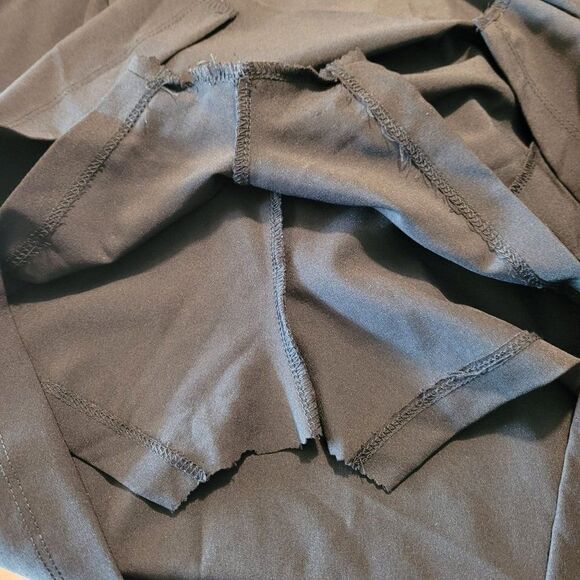 Catherine Wingate Skirt Golf A-line Mini Stretch Black‎ Pockets 4 Flawed - Picture 3 of 7